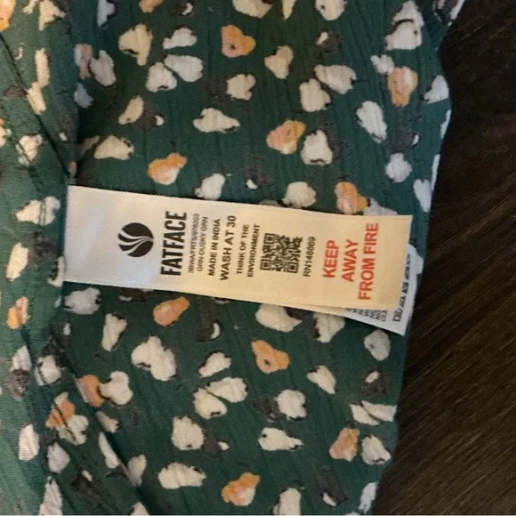 Fat Face Women's 12 Teal Floral Maxi Midi Skirt Cottagecore Fairy Coquette - Picture 9 of 12